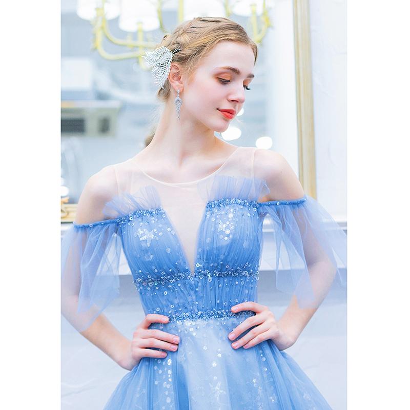 カラードレス パーティードレス ロングドレス エルサ アナと雪の女王