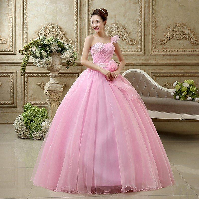 ウェディングドレス カラードレス ピンク 演奏会 安い パーティー