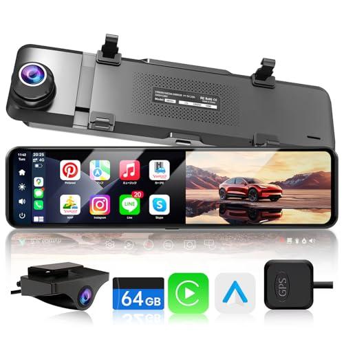 JADO ドライブレコーダー ミラー型 CarPlayとAndroidAuto【最新 拡大