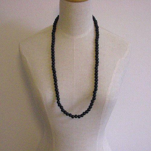 ネックレス ペンダント 木製ビーズ ロング ウッドビーズ シンプル