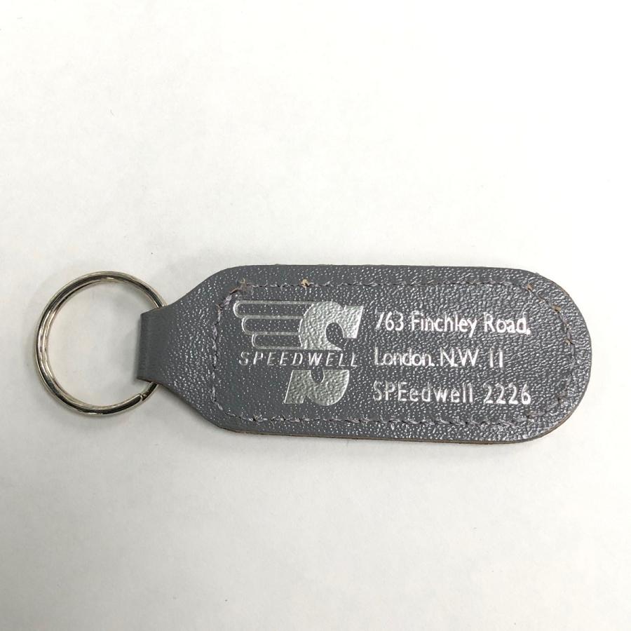 スピードウェルレザーキーホルダー・グレー : ミニマルヤマ - 通販