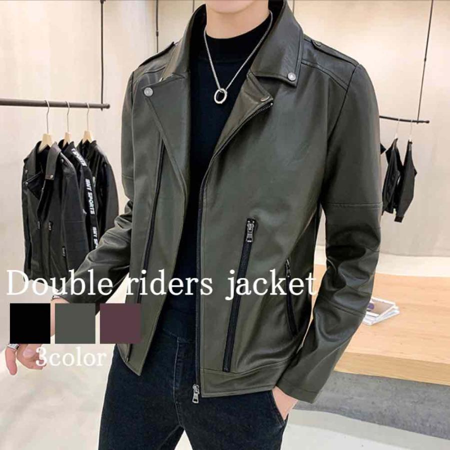 ライダースジャケット メンズ ダブルライダースジャケット 40代 冬