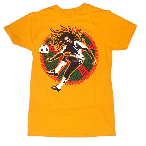 ボブ マーリー Tシャツ Bob Marley サッカー 黄 正規品 : マンブルズ