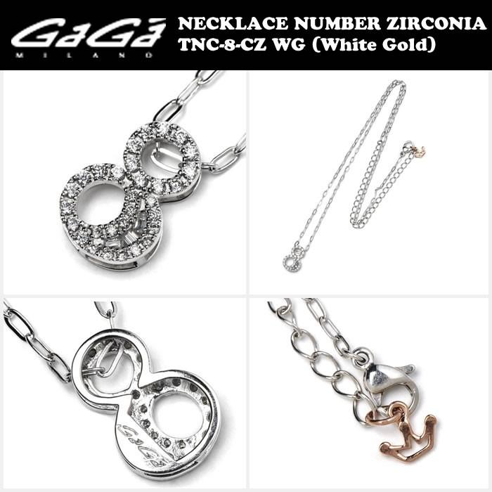 GaGa MILANO（ガガミラノ） ジルコニアナンバーネックレス TNC-xx-CZ