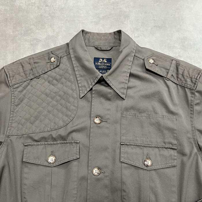90's WILLIS & GEIGER HEMINGWAY SAFARI JACKET GREY/L 90年代