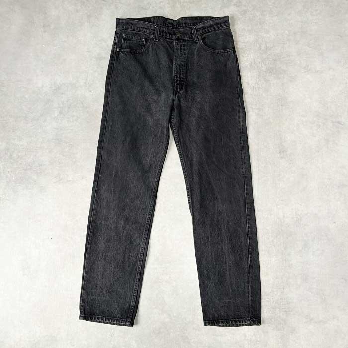 90's Levi's 505 PIECE-DYEING BLACK JEANS MADE IN USA W36L32