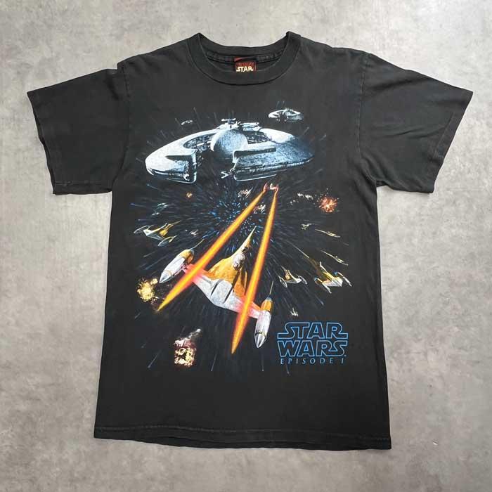 90's STAR WARS EPISODE 1 T-SHIRTS Made in USA BLACK/M 90年代