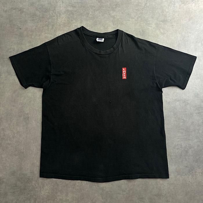 90'S Levi's Rebel Photo T-Shirt Made in USA XL/BLACK 90年代
