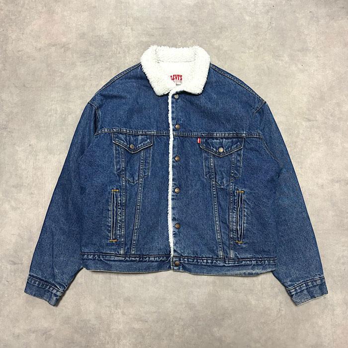 80's Levi's 70609-0218 Boa Denim Jacket Made in USA XL 80年代