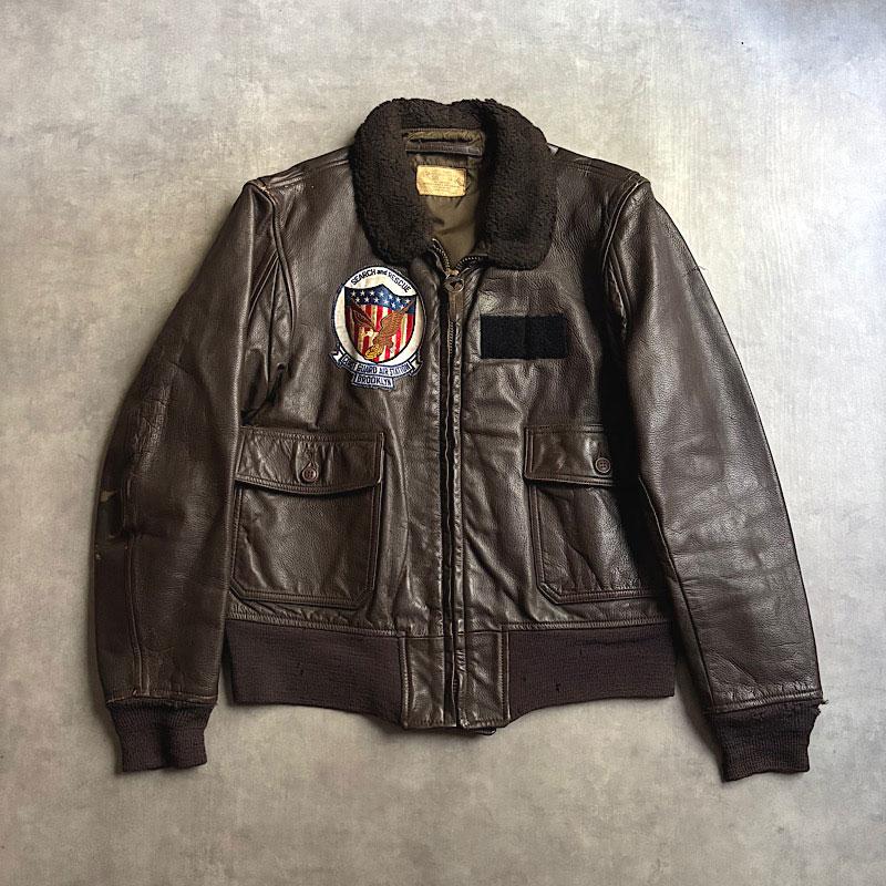 70's U.S NAVY G-1 Imperial Leather&Sportswear MIL-T-7823E/44 70