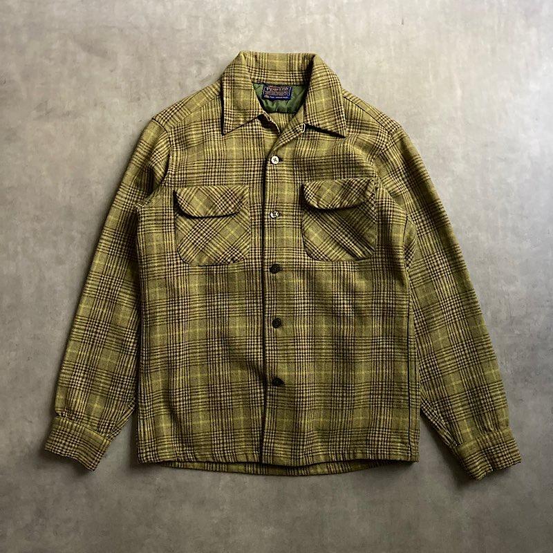 60's PENDLETON Wool Check Board Shirt Made in USA 60年代 ペン