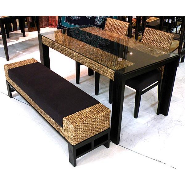 ダイニング テーブル 食卓 高品質 ウォーターヒヤシンス アジアン 家具