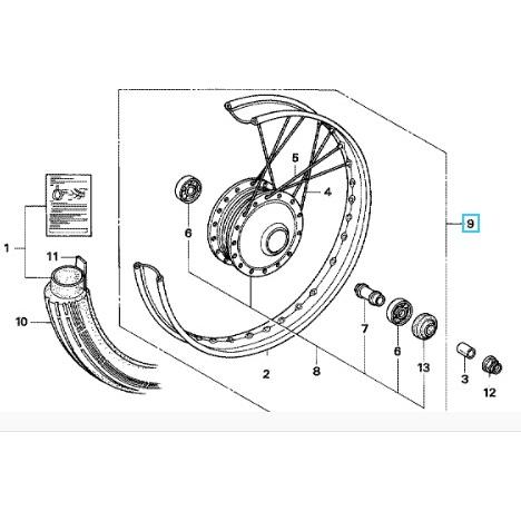 スーパーカブ [純正部品]スーパーカブ50 純正フロントホイールASSY