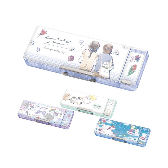 CRUX（クラックス） 筆箱 両面 消しゴムポケット付き ミャウミャウ