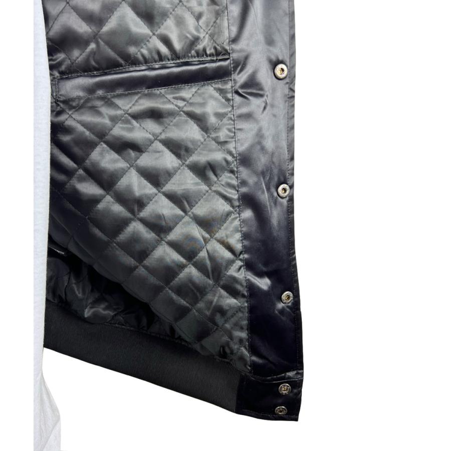 ホワイトソックス サテン ジャケット スタジャン WHITE SOX 白 黒