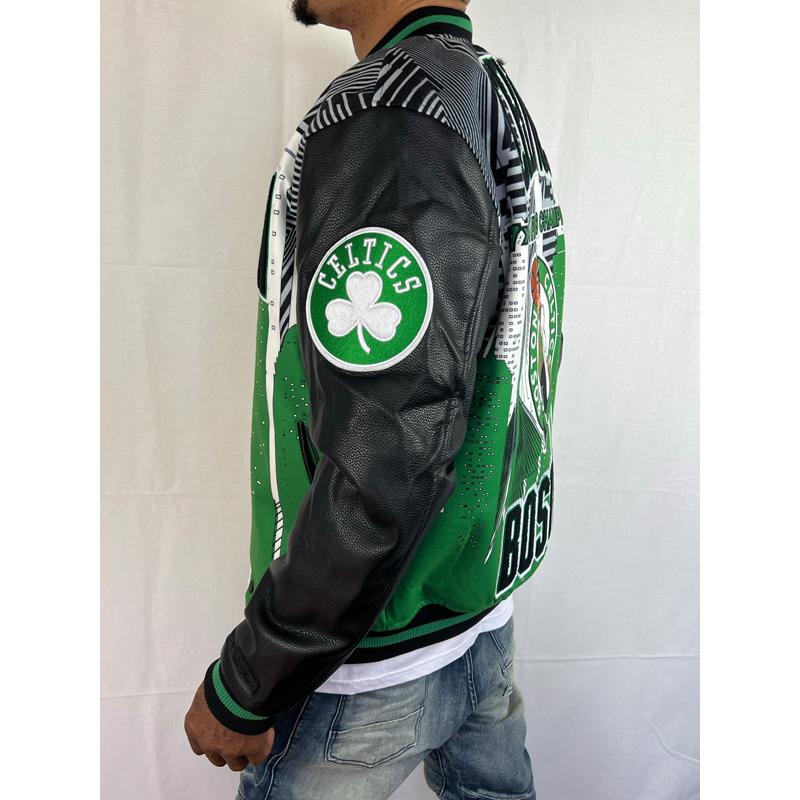 ボストン セルティクス ジャケット スタジャン CELTICS NBA 緑