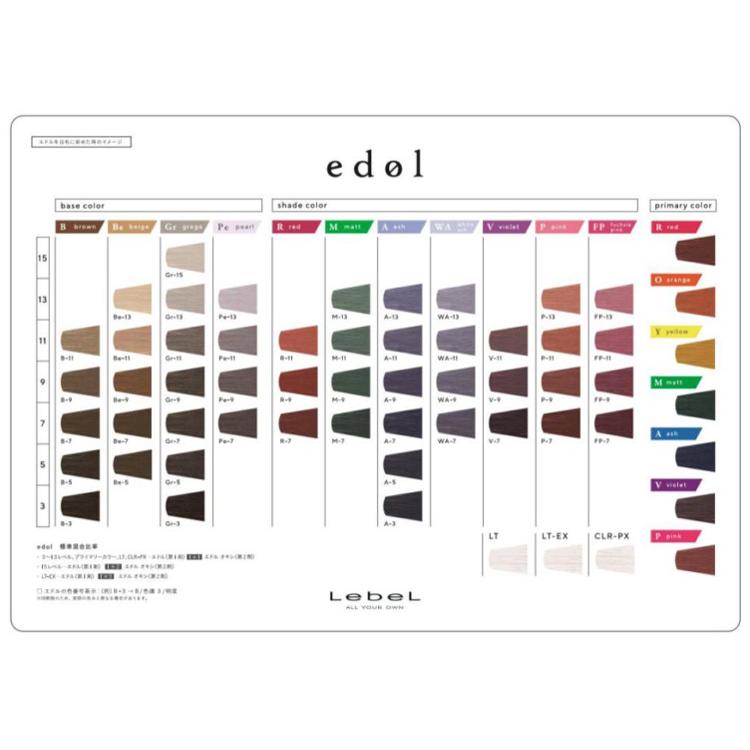ルベル エドル 1剤 80g ヘアカラー P V LT LTEX 透明感 高染着 低pH