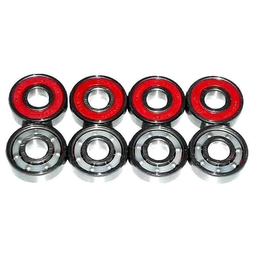 スケートボード ベアリング 8個セット レッド スケボー SKATEBOARD