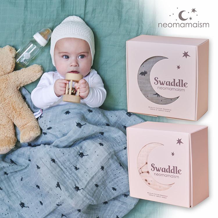 ネオママイズム 柄おくるみ ベビーブランケット ふんわり モスリン