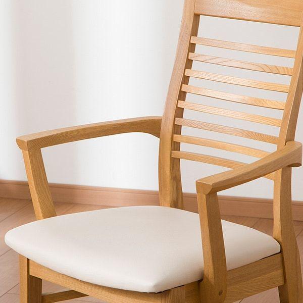 ニトリ（NITORI） ダイニングチェア(ロレイン2 肘付き LBR) 食卓椅子