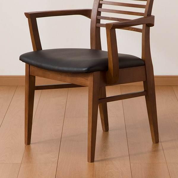 ニトリ（NITORI） ダイニングチェア(ロレイン2肘付き MBR) 食卓椅子