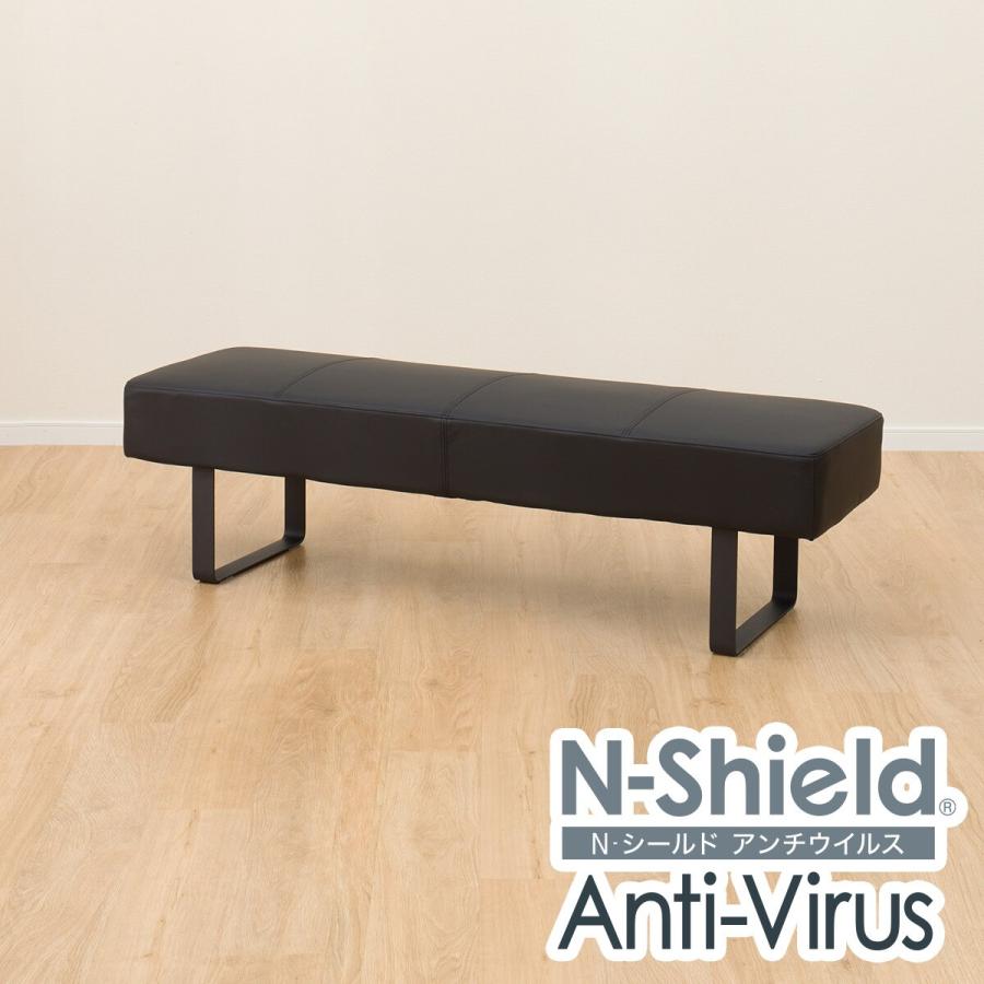 ニトリ（NITORI） 傷・汚れに強い合成皮革ベンチ(NシールドBK DS331