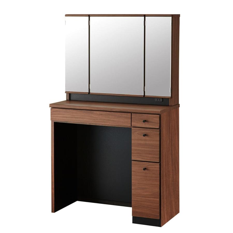 ニトリ（NITORI） 三面鏡ドレッサー(DR-007 MBR) 鏡台 ミラー : ニトリ