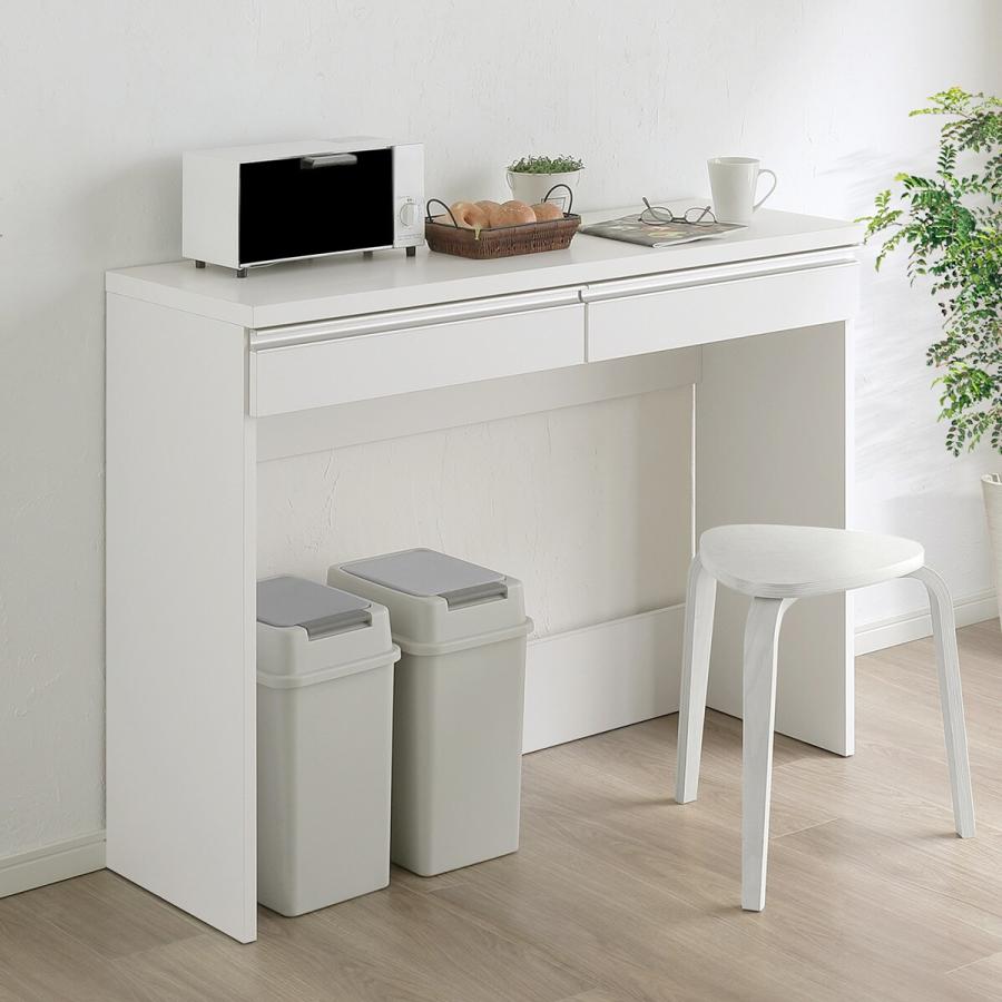 ニトリ（NITORI） すっきり片付くオープン収納カウンター (幅120cm WH