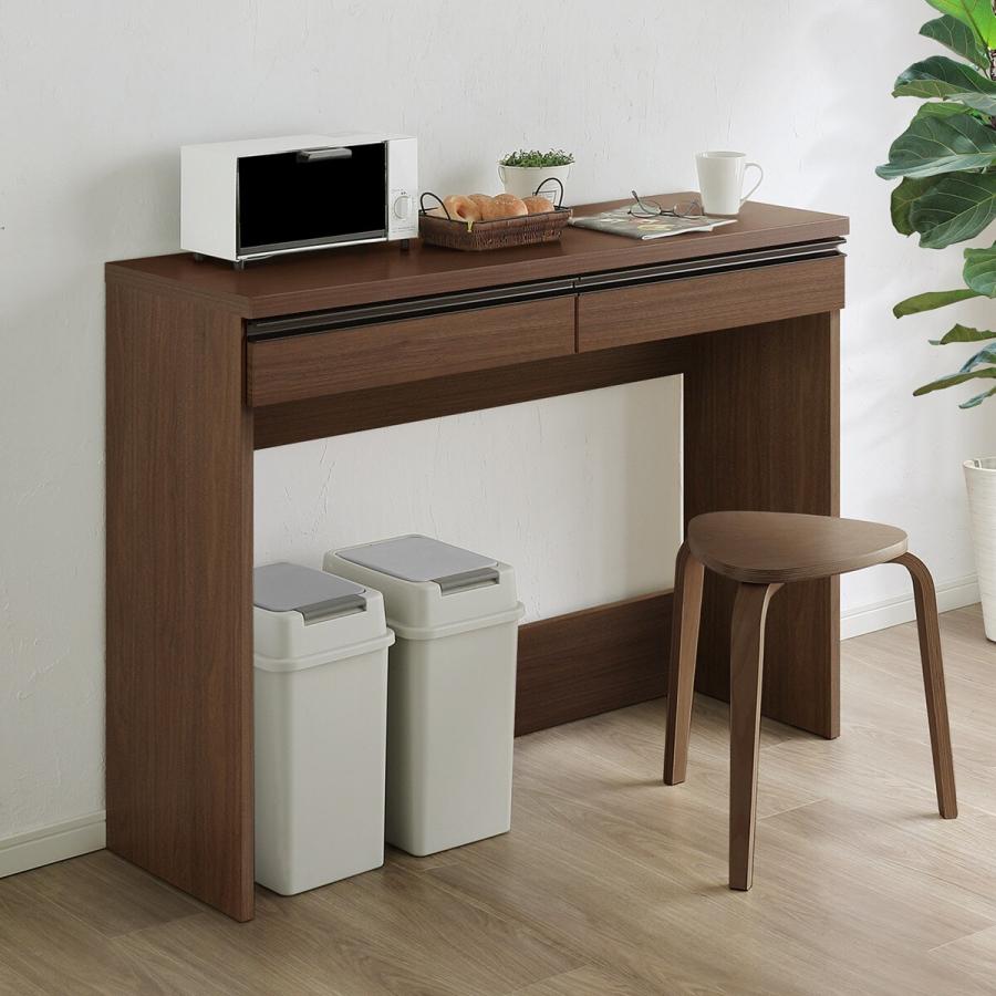 ニトリ（NITORI） すっきり片付くオープン収納カウンター (幅120cm BR