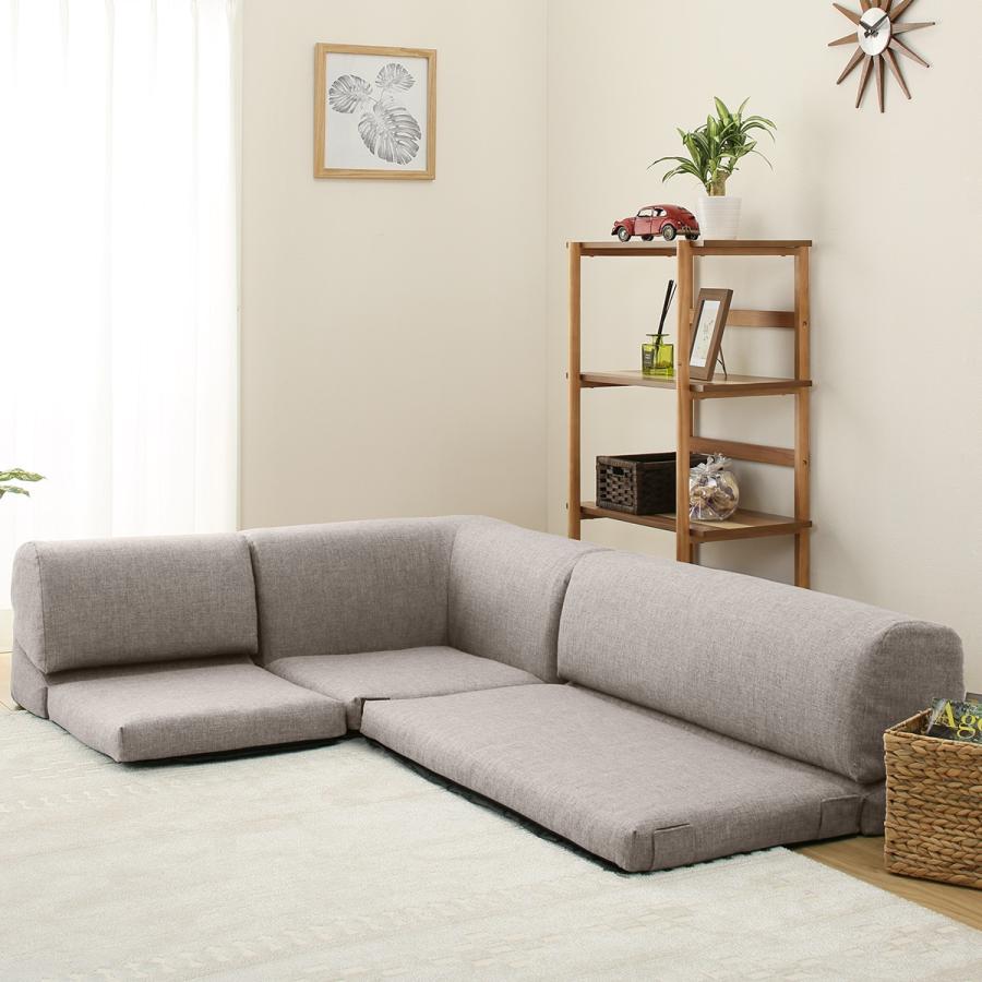 ニトリ（NITORI） ソファー ソファ ポケット付きロータイプコーナー