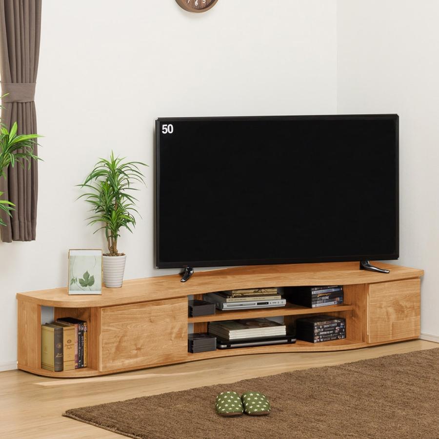 ニトリ（NITORI） 幅180 コーナー有効活用 流線形テレビボード(右寄せ