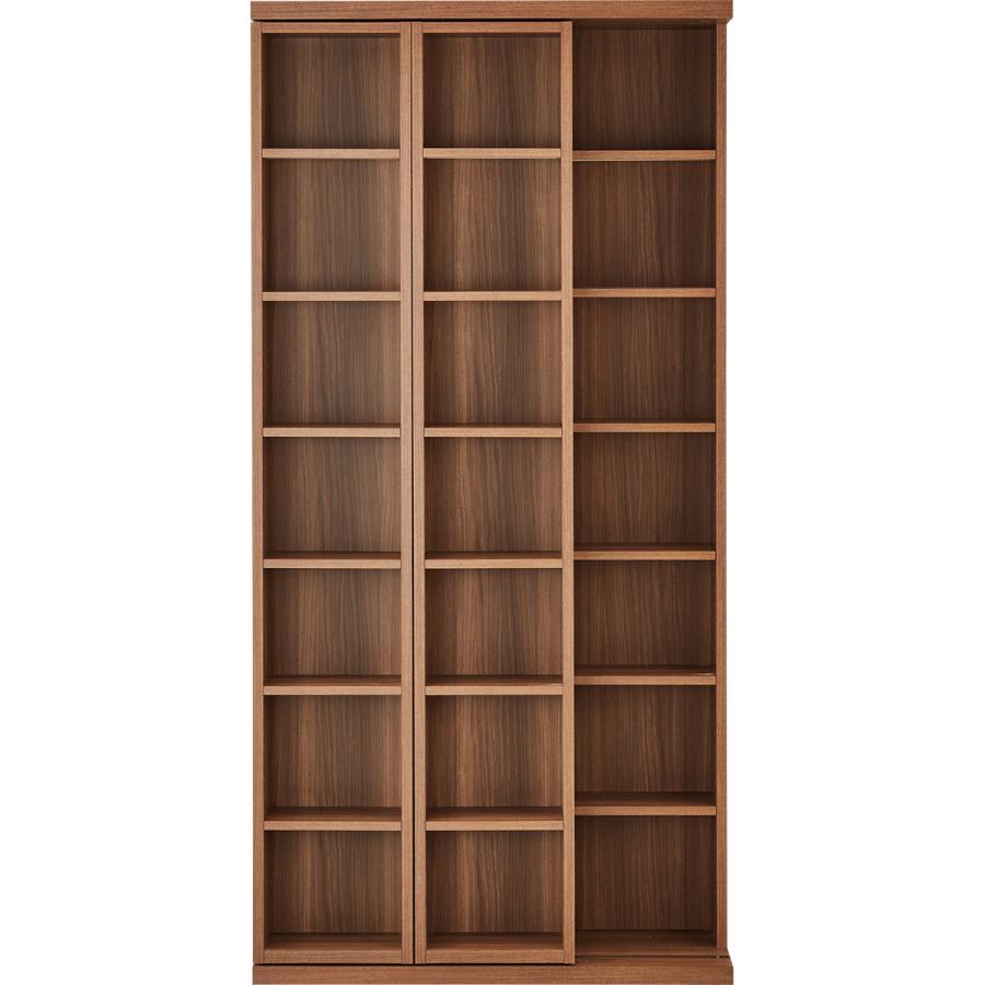 ニトリ（NITORI） Wスライド本棚(S BS002 MBR) 書棚 ラック シェルフ