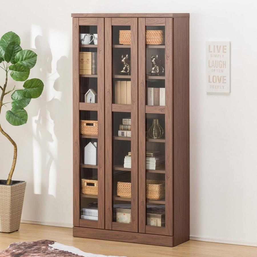 ナチュラルウッド ガラス扉本棚【受取りに来れる方に譲り】 ナチュラル