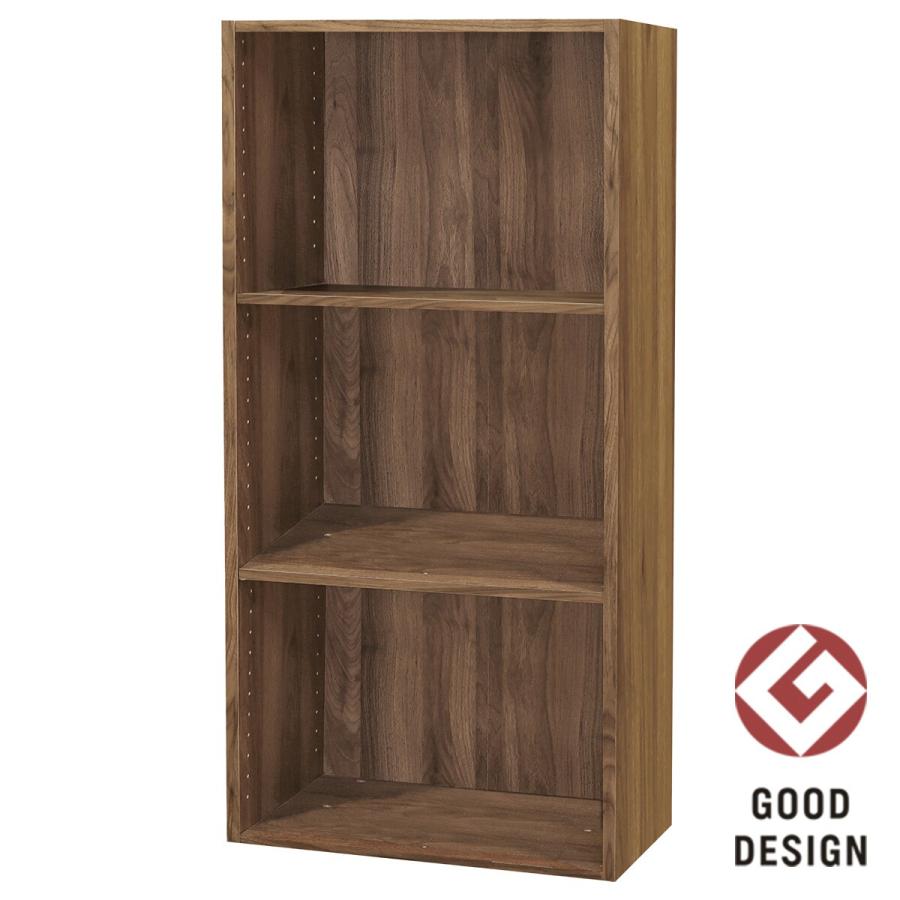 Nクリック 簡単組立て カラーボックス ボックス ワイド3段(ミドル