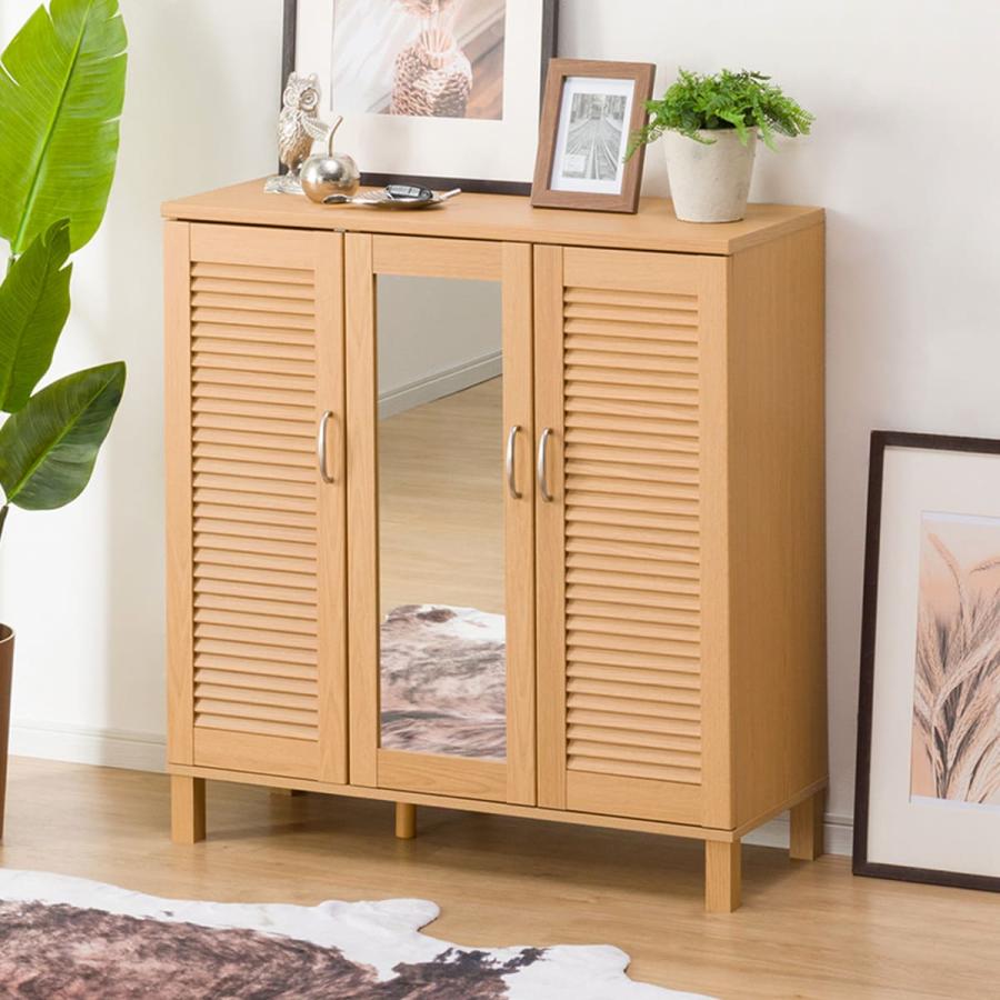 ニトリ（NITORI） シューズボックス(ウイング2 90 LBR) 下駄箱