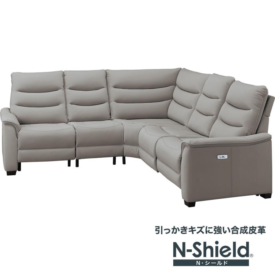 ニトリ（NITORI） 傷・汚れに強い合成皮革 コーナーソファ5点セット