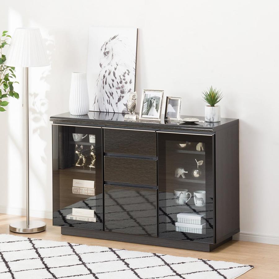 ニトリ（NITORI） サイドボード(ポスティア120 BK) キャビネット