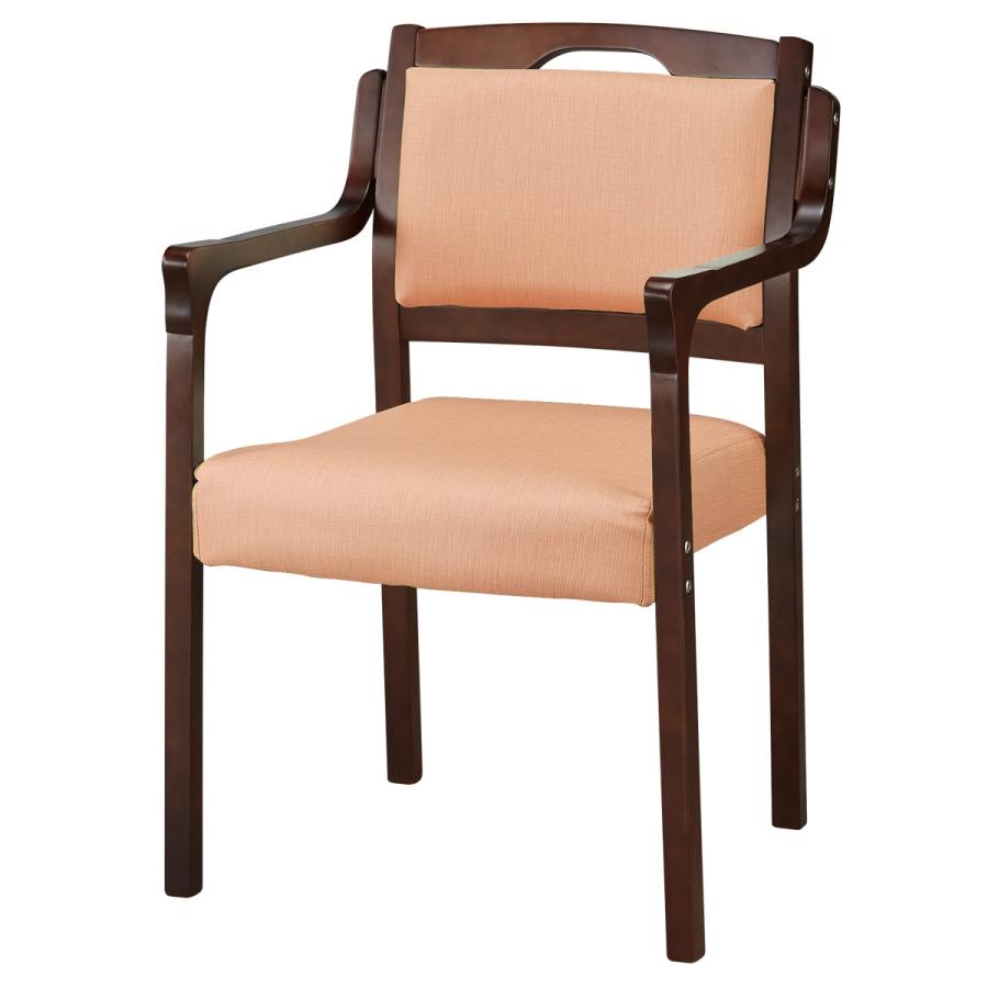 ニトリ（NITORI） 木製チェア(コール 肘付き DBR/PI) 食卓椅子