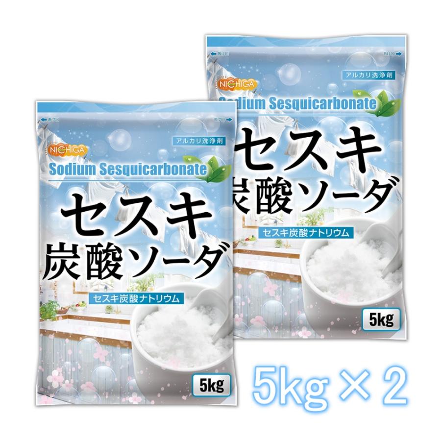NICHIGA（ニチガ） セスキ炭酸ソーダ 5kg×2袋 アルカリ洗浄剤 TKJ