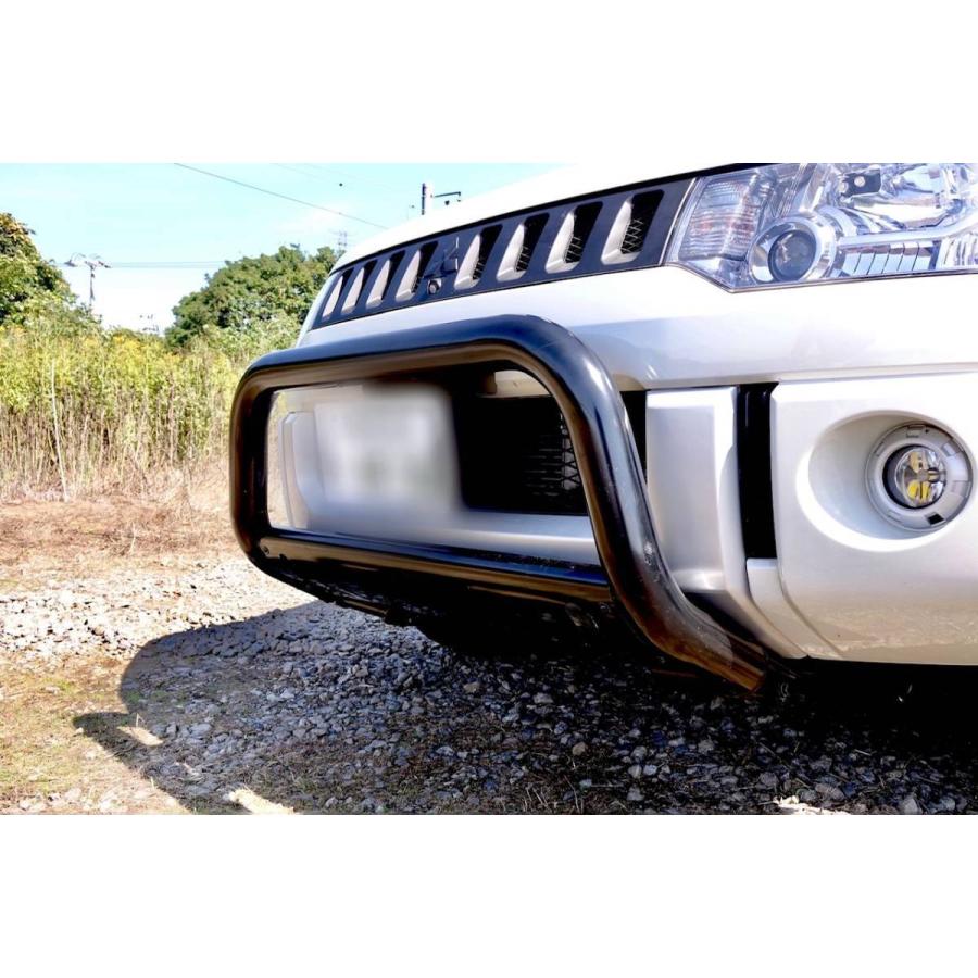 デリカ D:5 ブルバー フロント バンパーガード 黒 グリル ガードバー