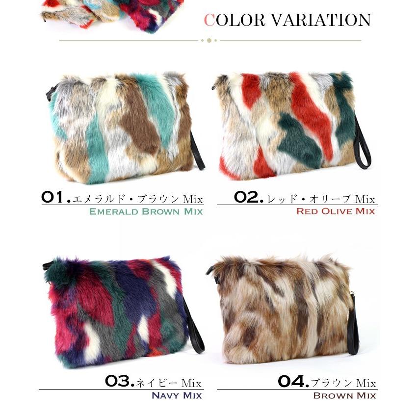 ファー クラッチバッグ おしゃれ レディース 上品 クラッチ バッグ