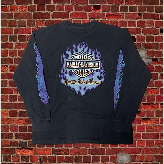 Harley-Davidson ハーレーダビッドソン 長袖 Tシャツ フレイム ロンT