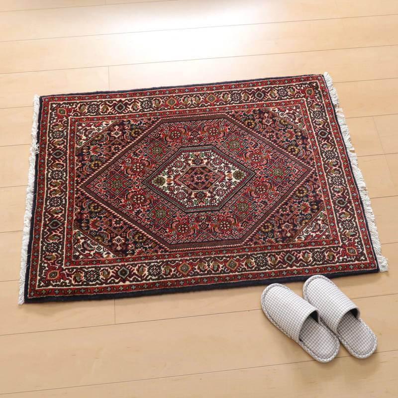 高級ペルシャ絨毯 イラン じゅうたん・ビジャー産 103×73cm 手織り