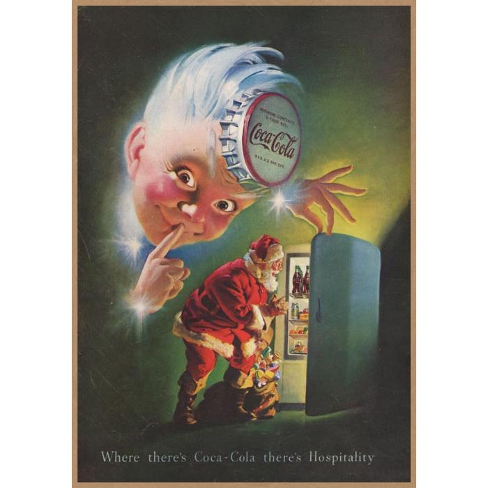 Coca-Cola レトロミニポスター B5サイズ 複製広告 ◇ コカコーラ