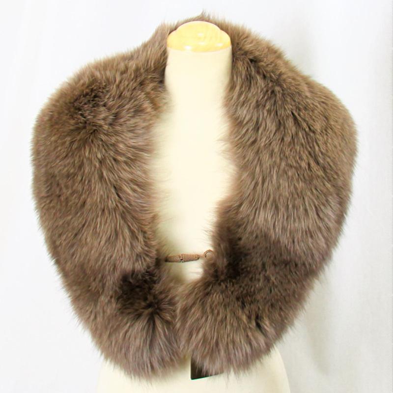 毛皮/フォックス サガ ブルーフォックス ファー ショール マフラー