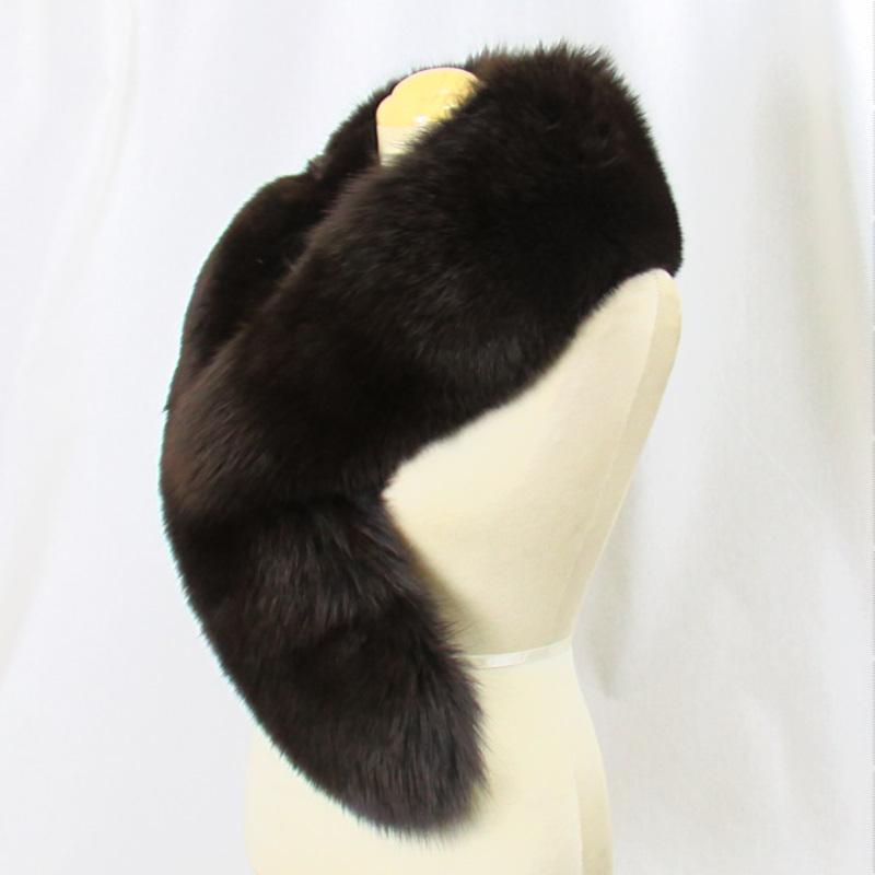 毛皮/フォックス サガ ブルーフォックス ファー ショール マフラー