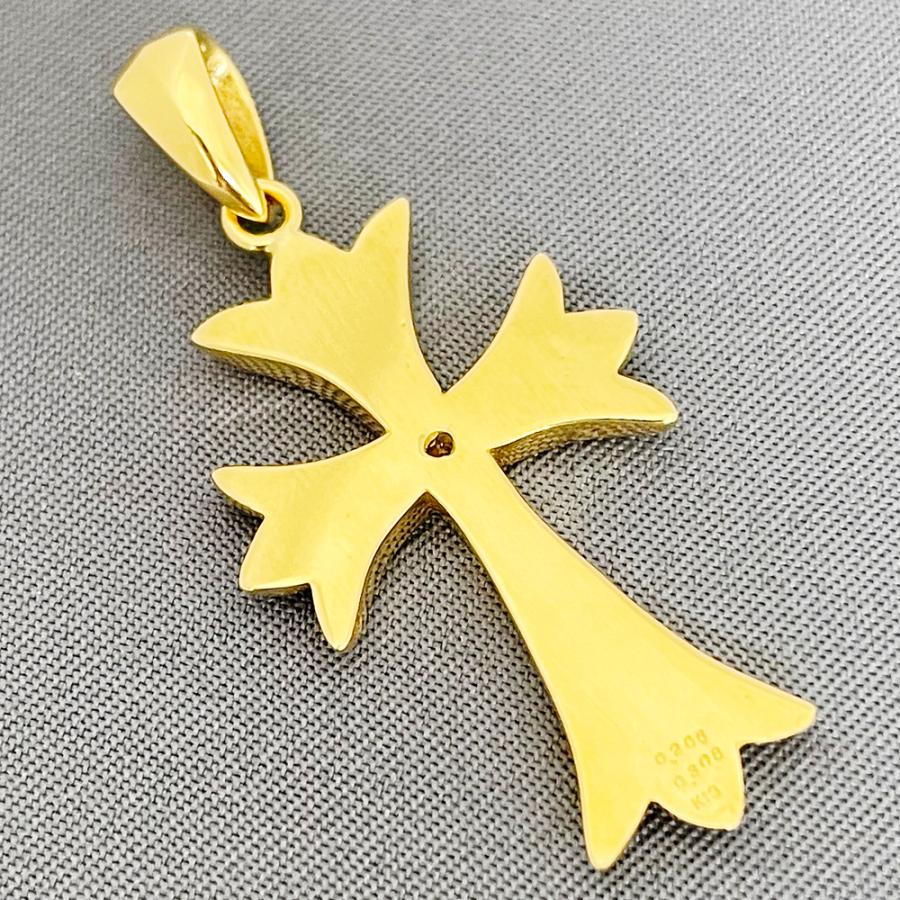 K18 クロス30 イエローゴールド ペンダントトップ 0.2ct G SI2 GOOD