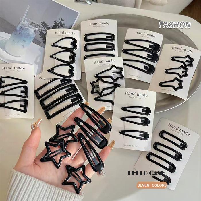 500円以上の注文送料無料】ヘアピン 髪ピンセット 星前髪ピン ハート