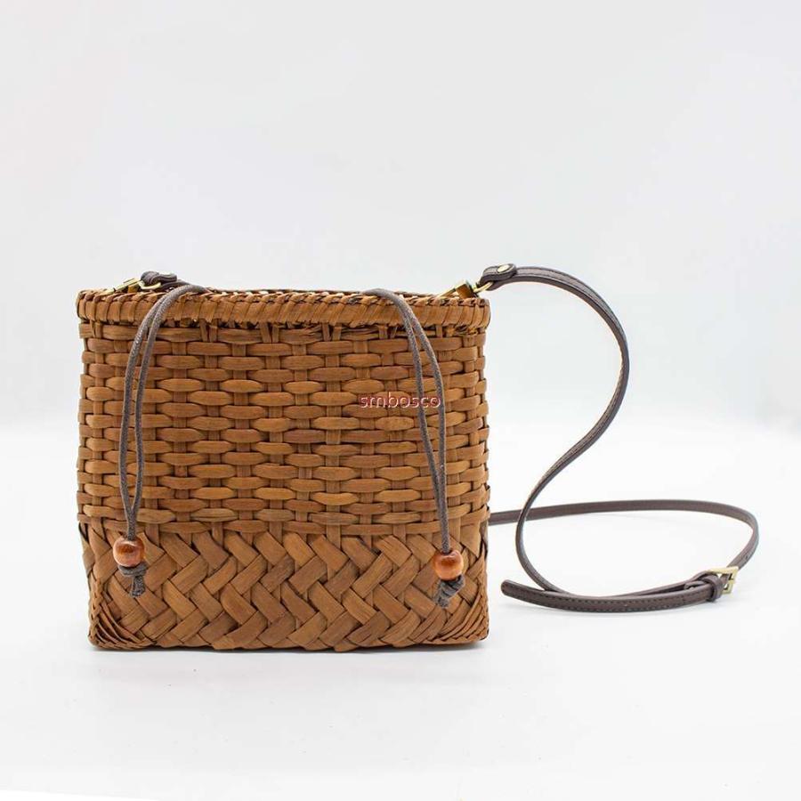 山葡萄かごバッグ ショルダーバッグ 網代編み 内布付き ハンドバッグ