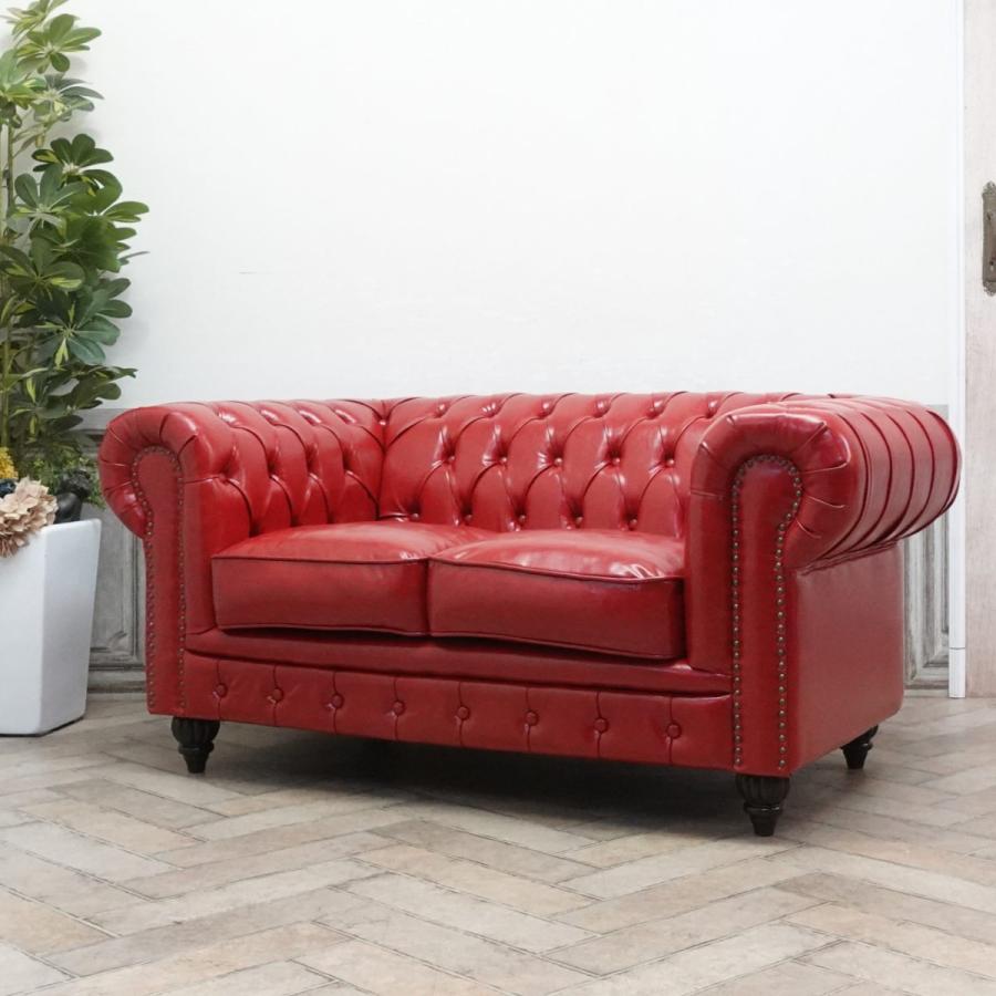 2人掛け ソファ チェスターフィールド ソファー アンティーク